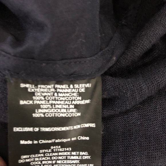 Tory Burch Broderie Detail 3/4 Sleeve Top in Navy Blue - Picture 9 of 10